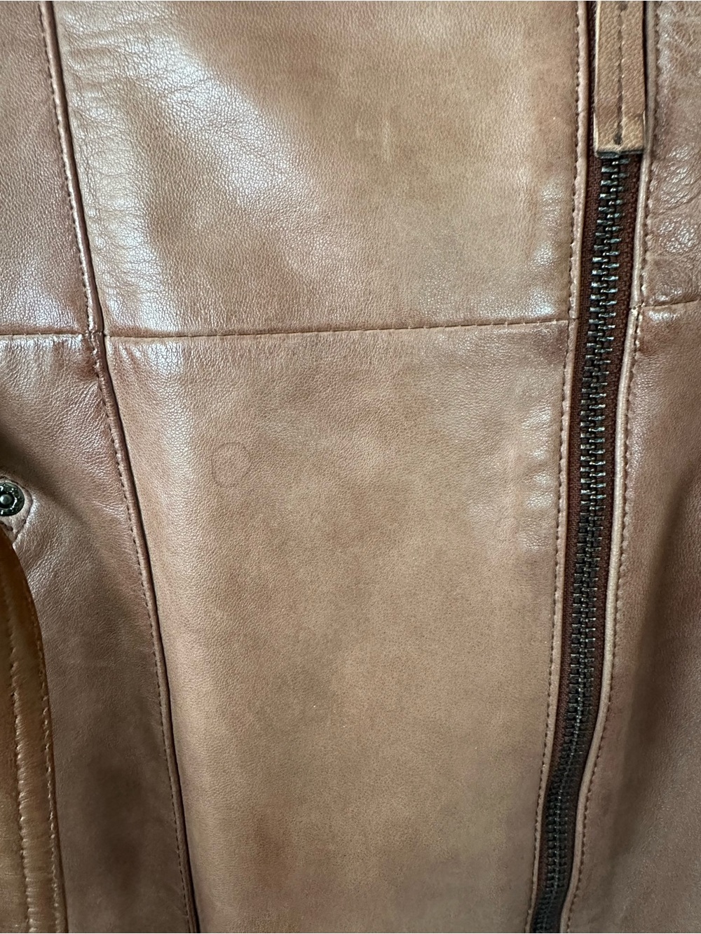 Scully Light Brown Long Leather Jacket Feminine Size S - Picture 8 of 9